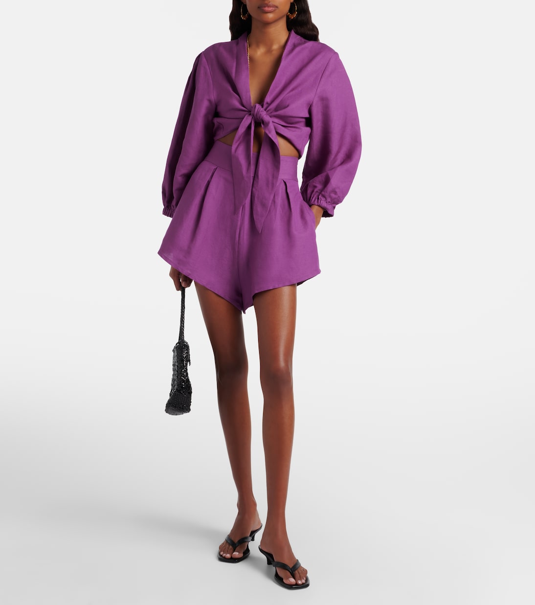 Shorts aus einem Leinengemisch | Adriana Degreas