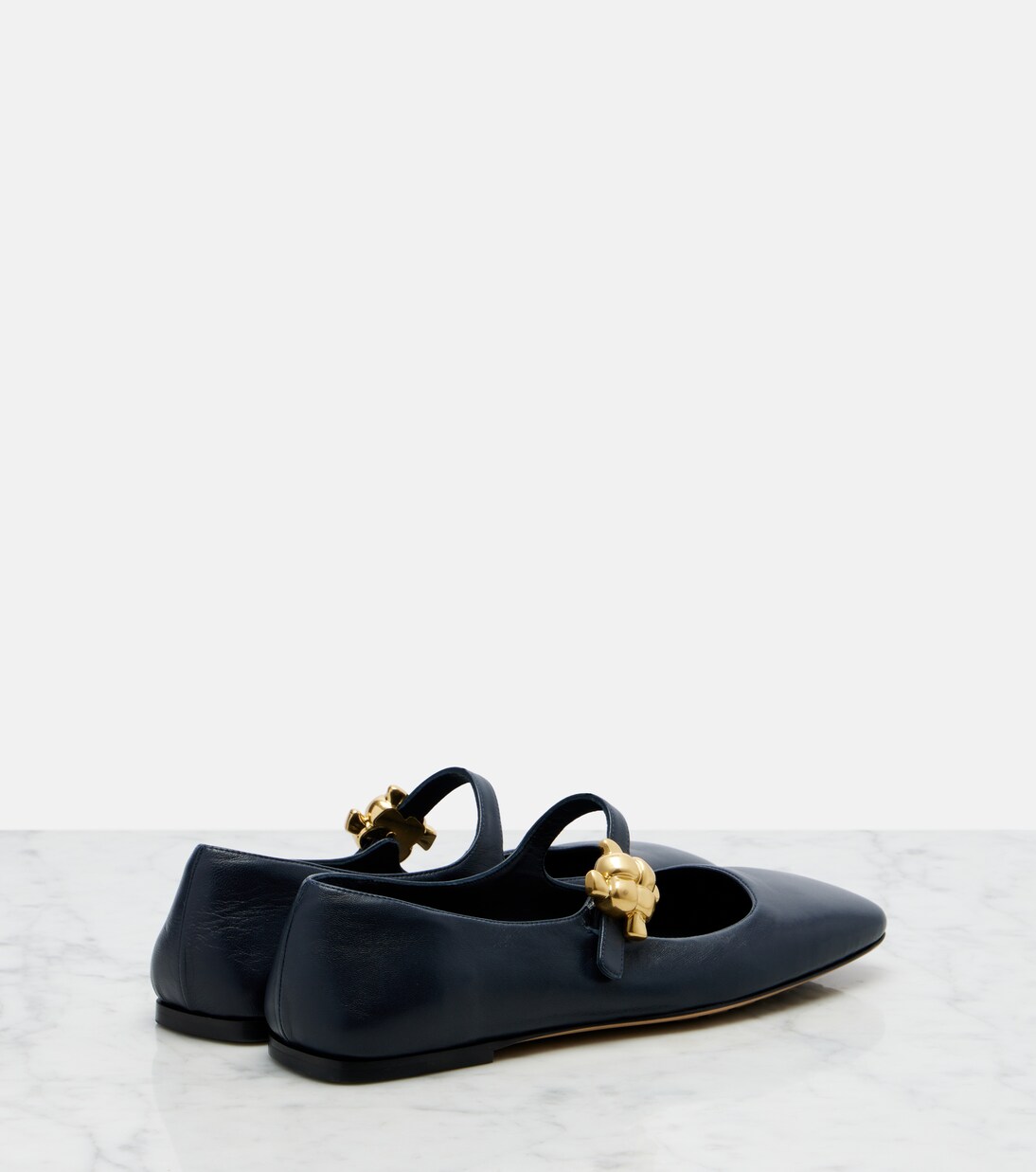Lucy embellished leather Mary Jane flats | Bottega Veneta