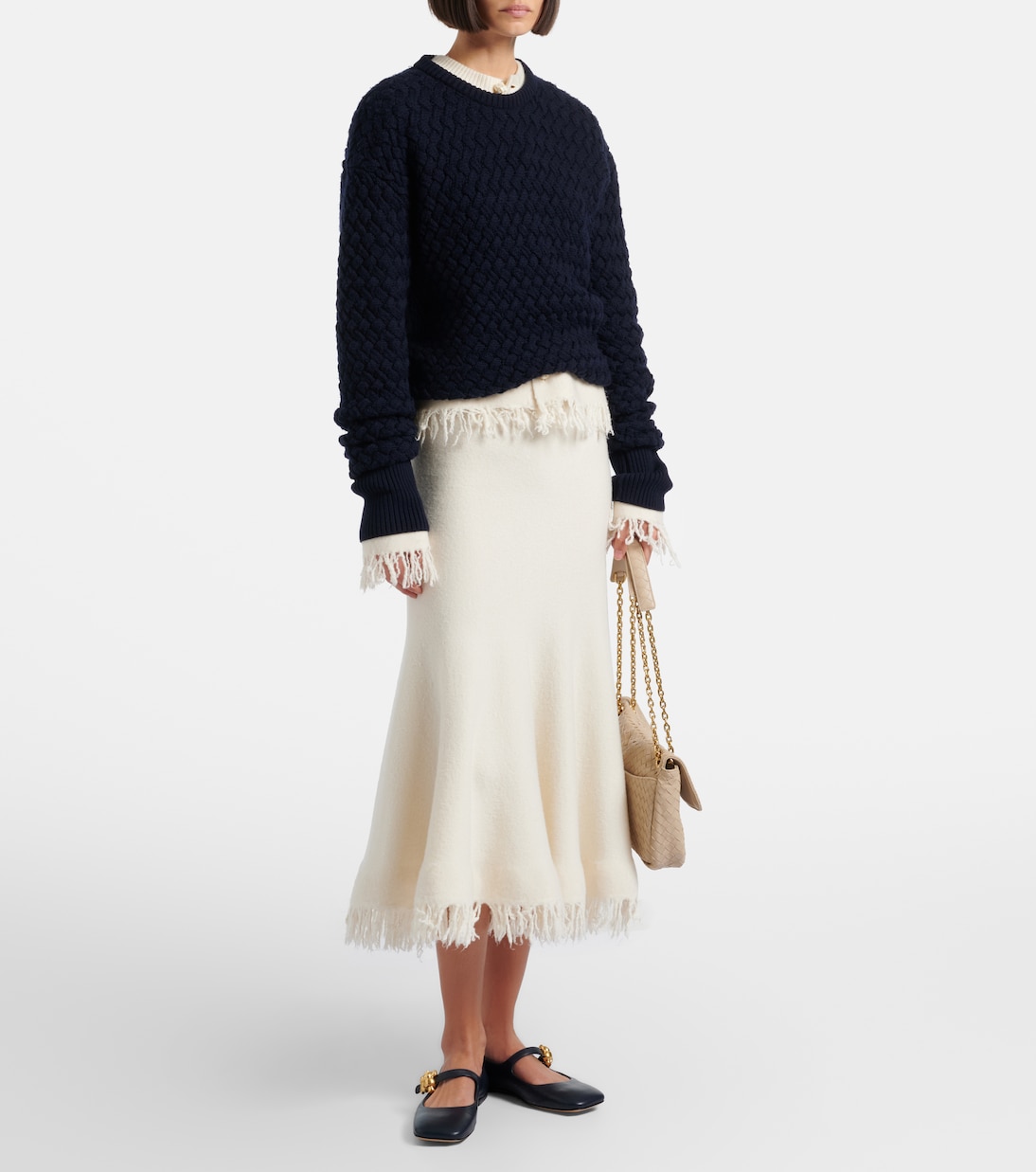 Lucy embellished leather Mary Jane flats | Bottega Veneta