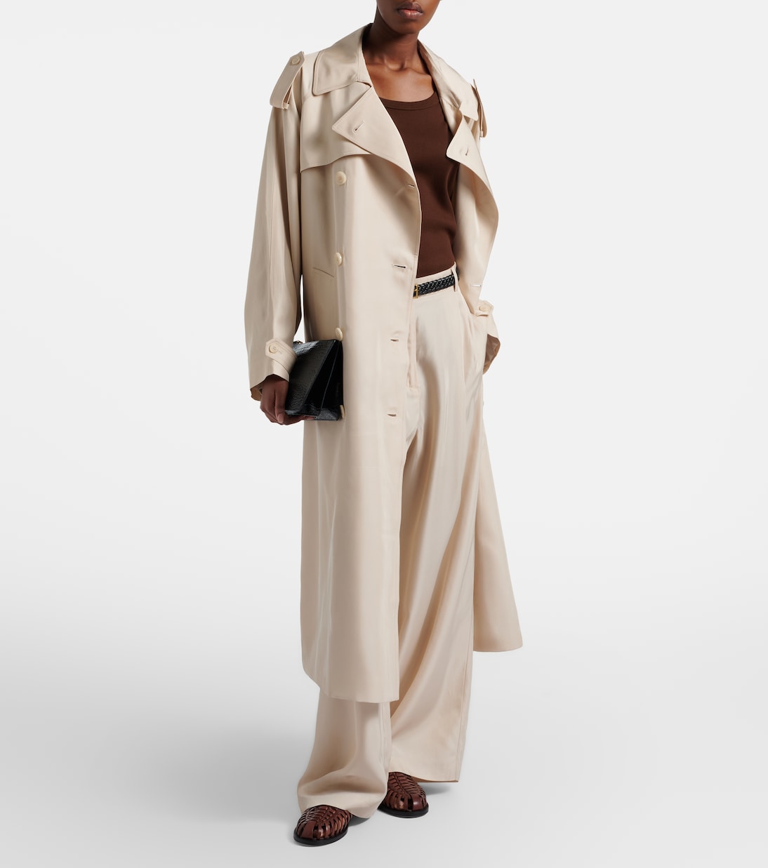 Veyron ovesized twill trench coat | The Frankie Shop