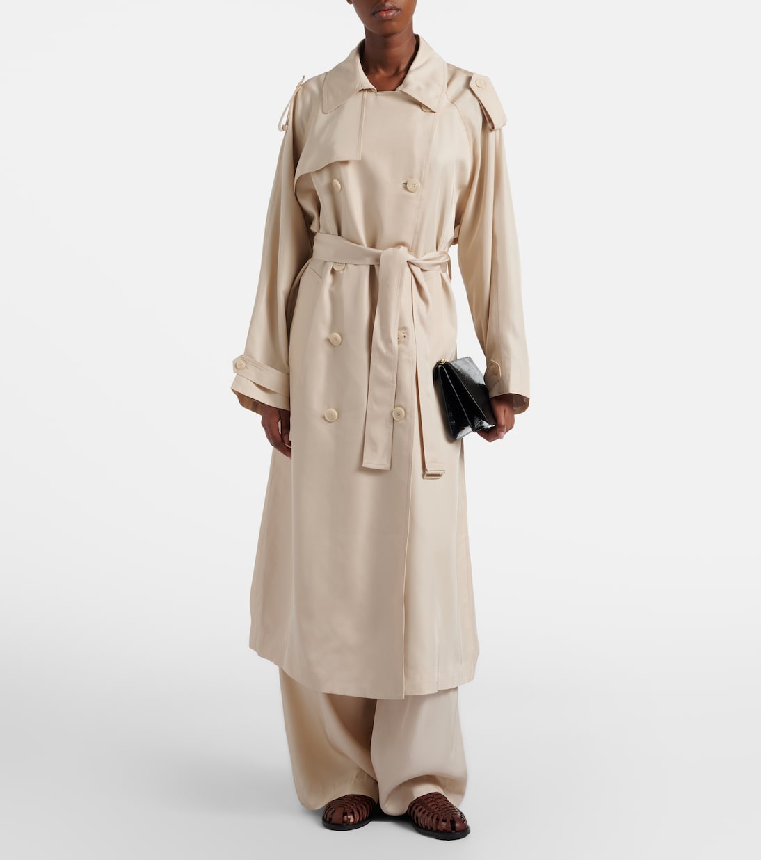Veyron ovesized twill trench coat | The Frankie Shop