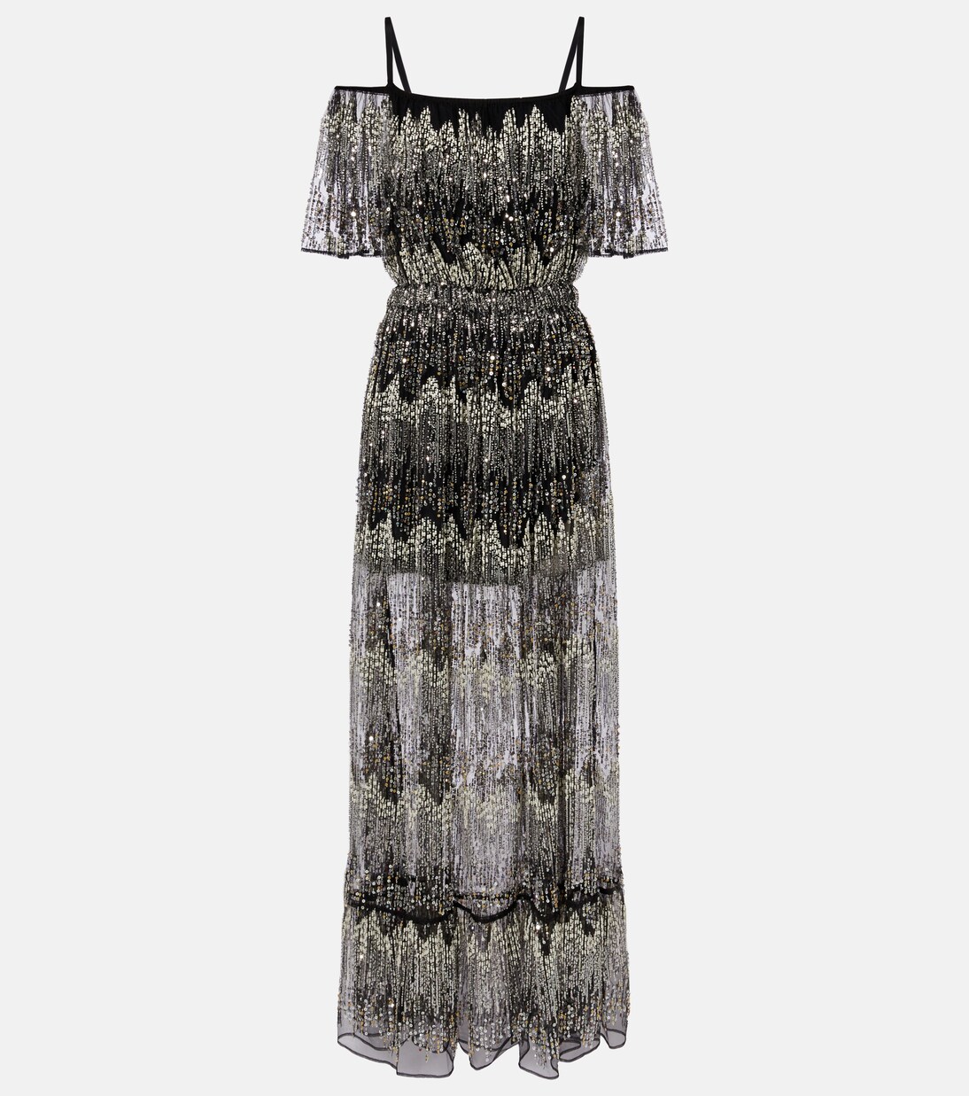 Embellished off-shoulder gown | Rabanne