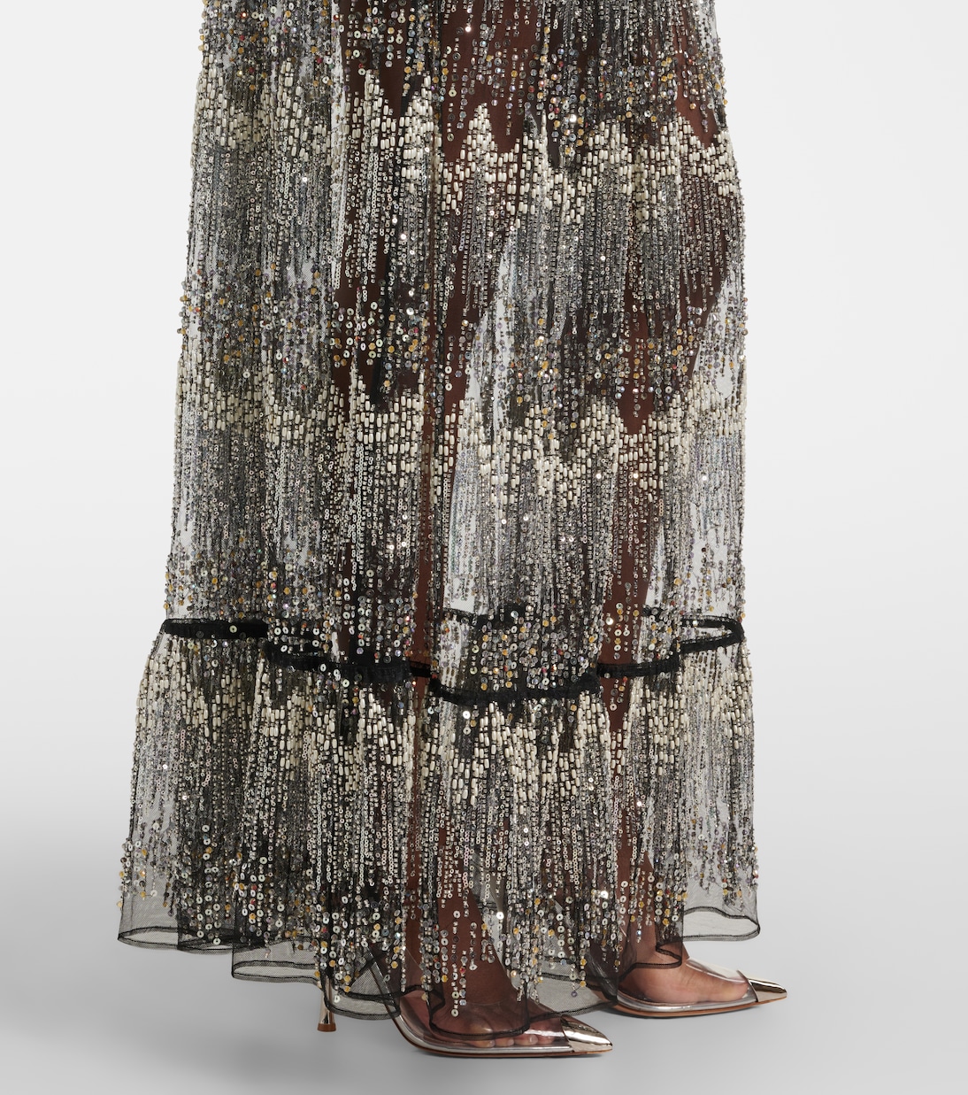 Embellished off-shoulder gown | Rabanne