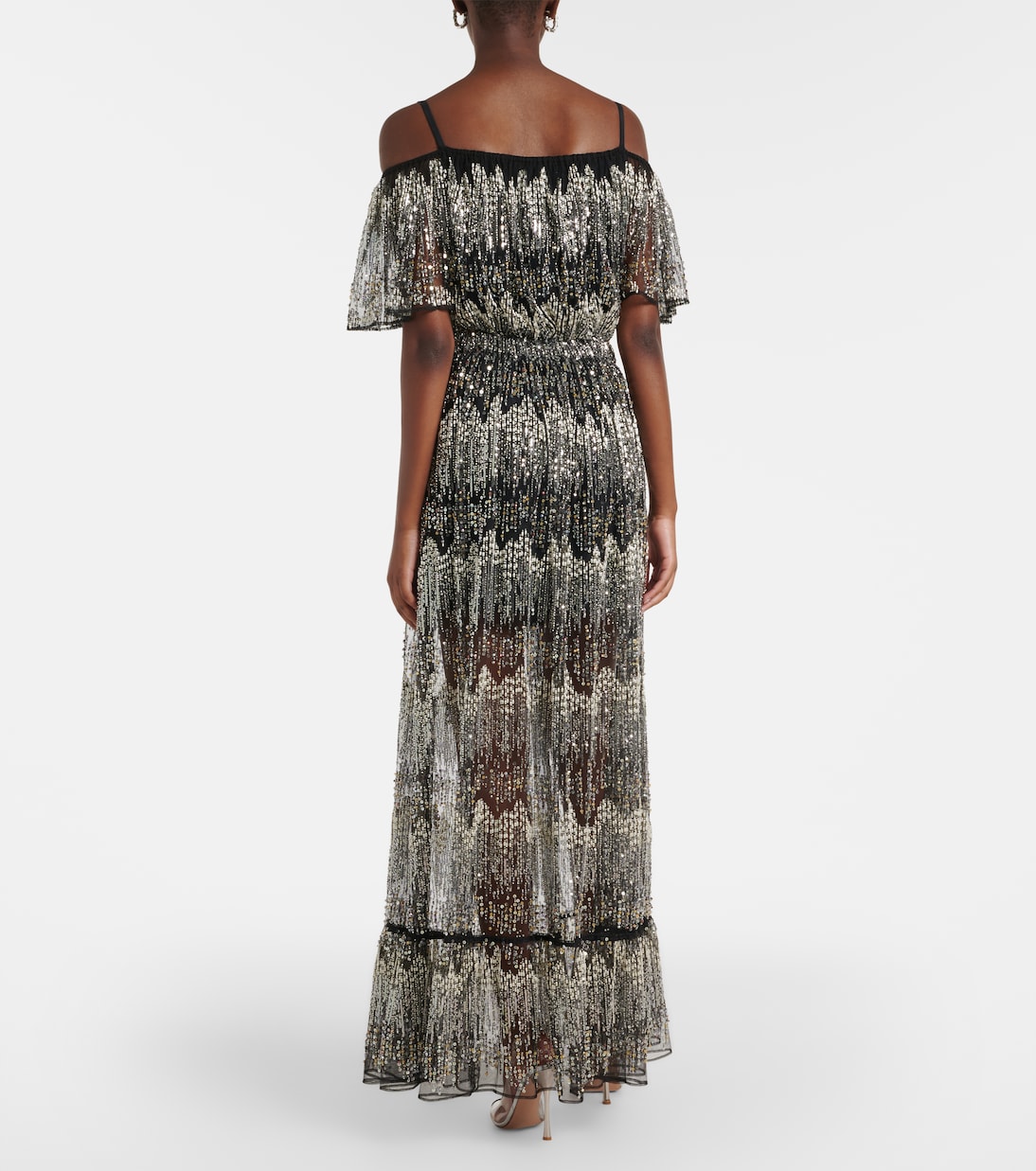 Embellished off-shoulder gown | Rabanne