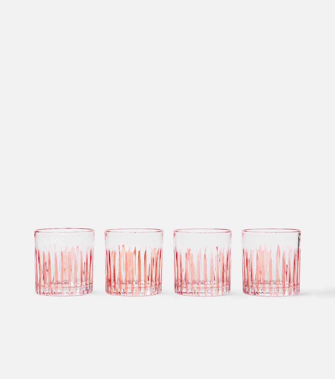 Set of 4 striped crystal tumblers | Les-Ottomans