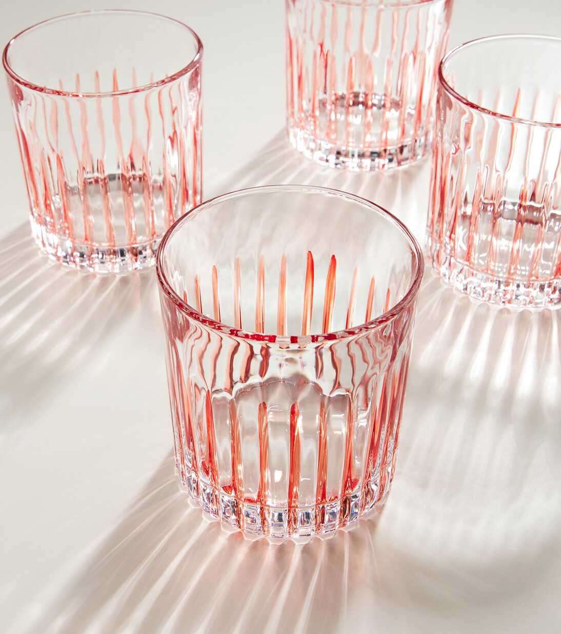Set of 4 striped crystal tumblers | Les-Ottomans