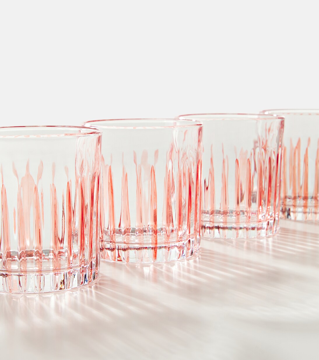 Set of 4 striped crystal tumblers | Les-Ottomans