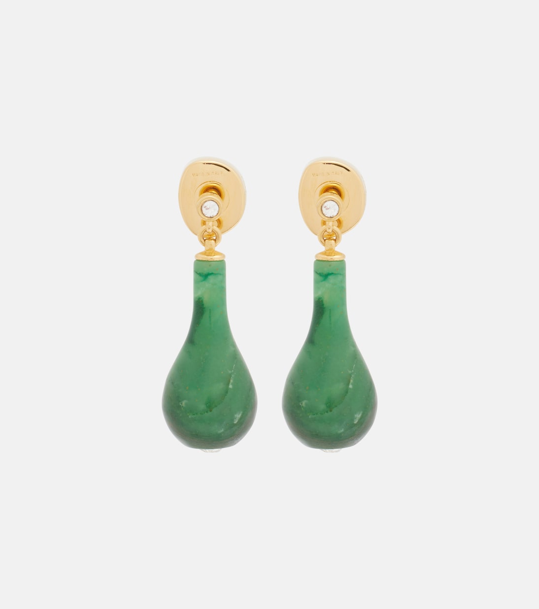 Jade 24kt gold-plated drop earrings | Toteme
