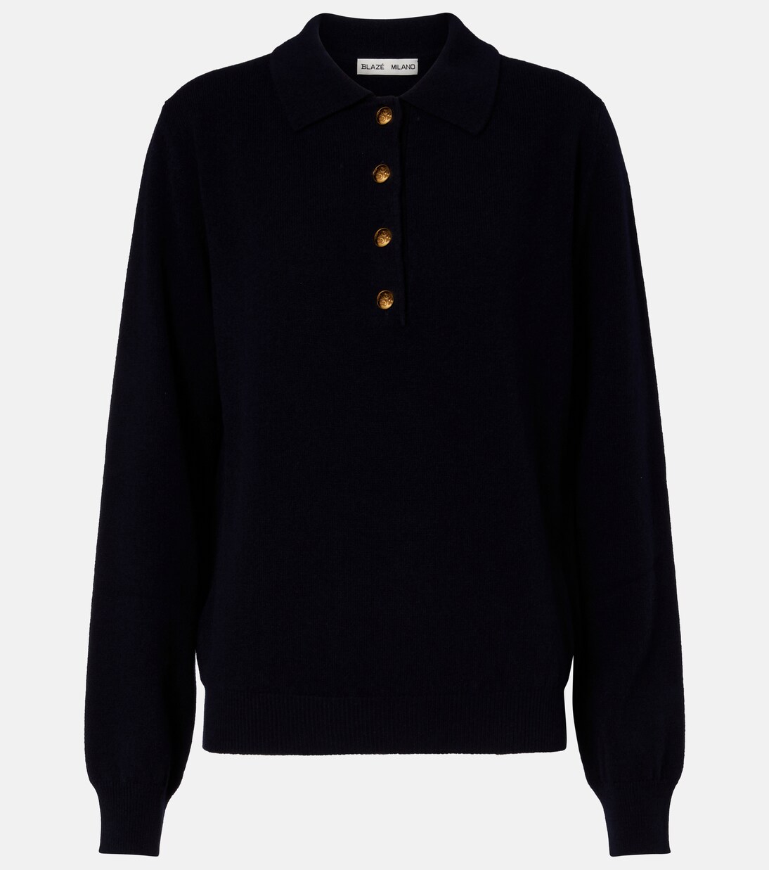 Highland wool and cashmere polo sweater | Blazé Milano
