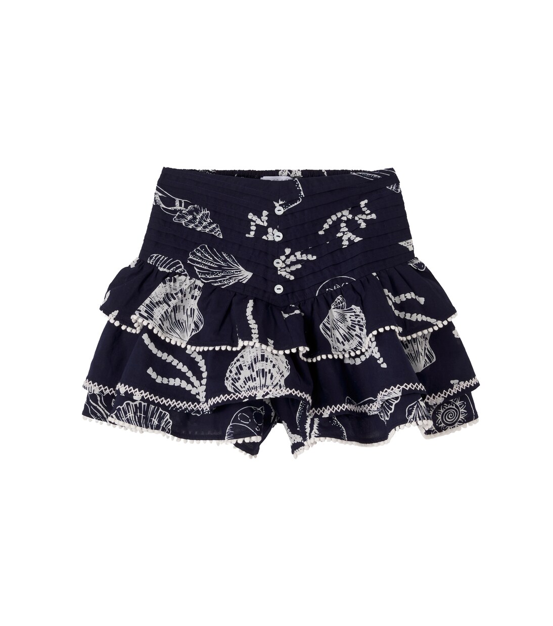 Printed ruffled cotton skirt | Poupette St Barth Kids