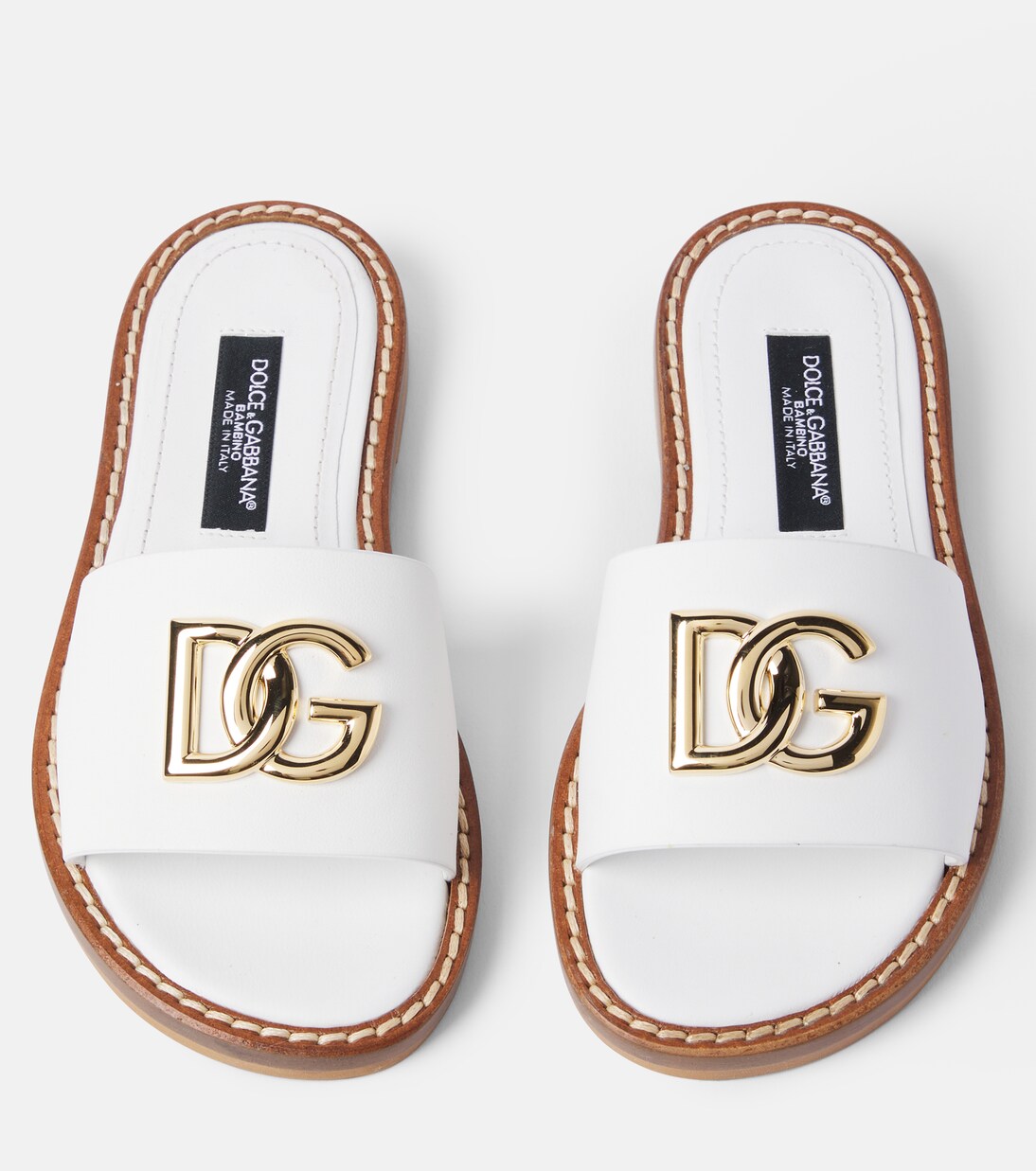 DG leather slides | Dolce&Gabbana Kids