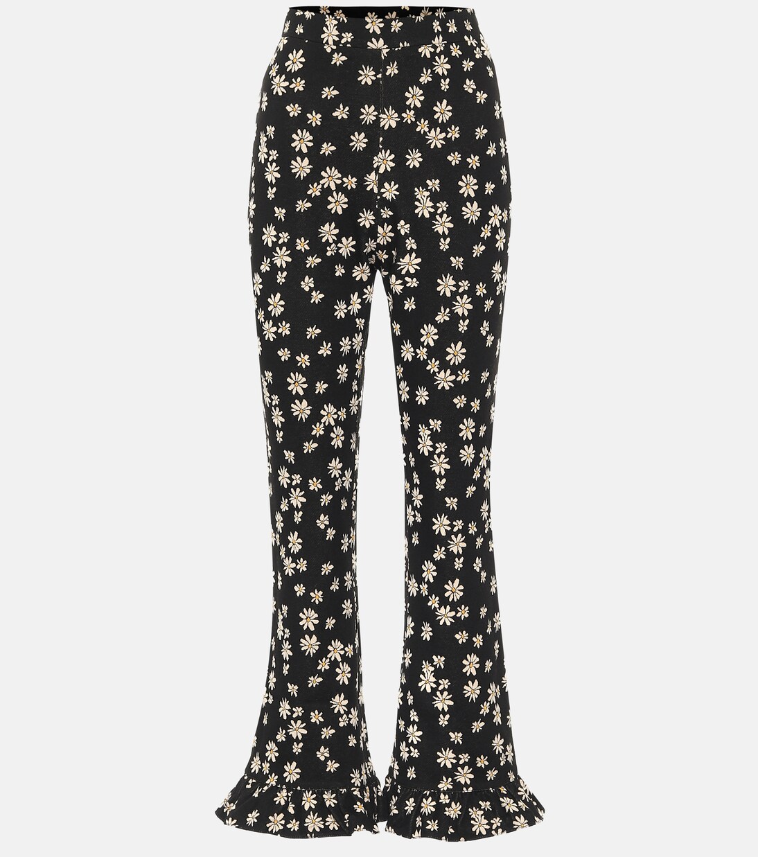 Floral high-rise flared pants | Miu Miu
