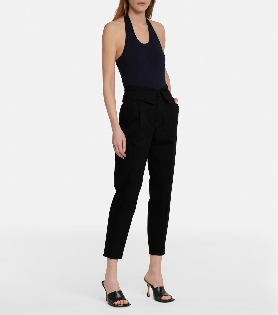 High-Rise Straight Jeans Fold Over | J Brand