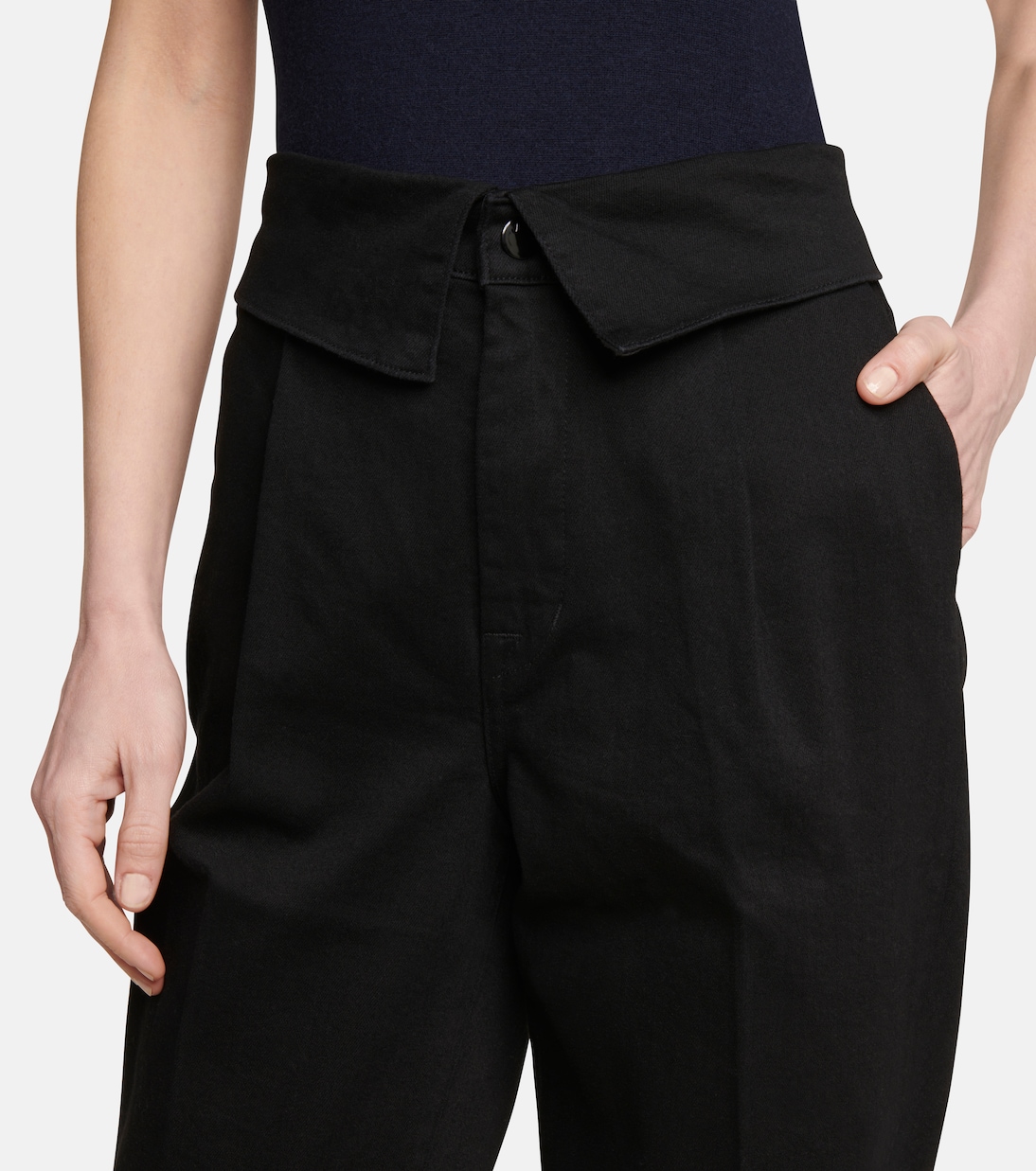 High-Rise Straight Jeans Fold Over | J Brand