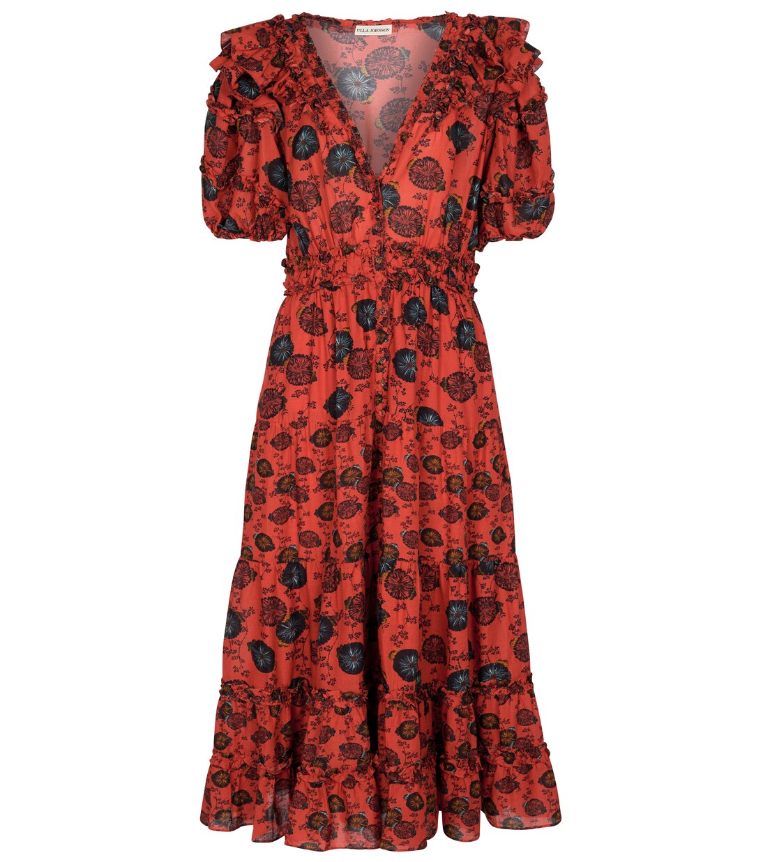 Robe midi Irvette en coton mélangé | Ulla Johnson