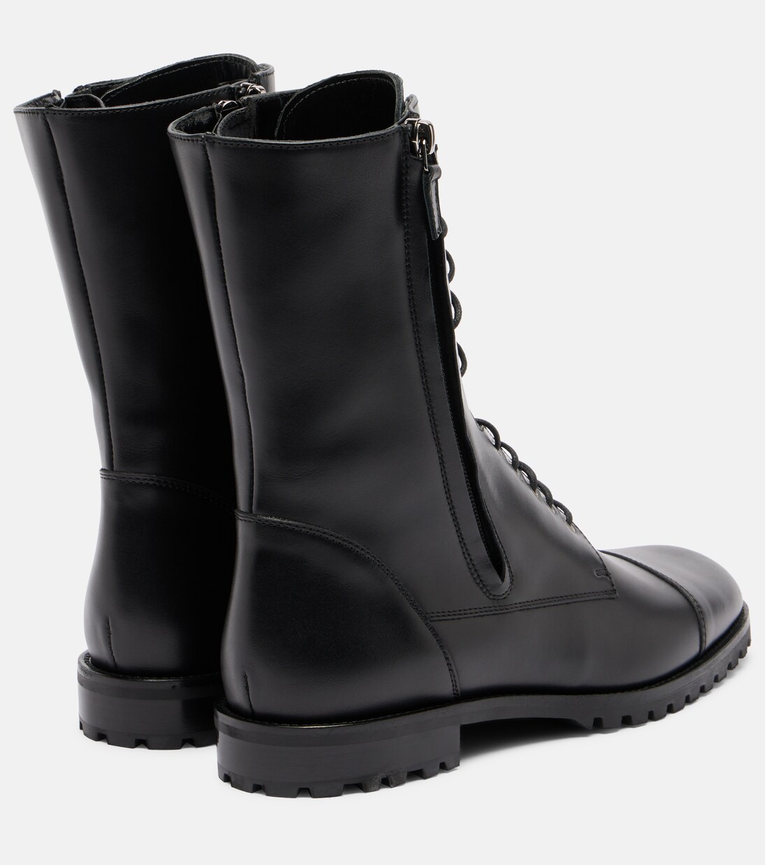Lugata leather combat boots | Manolo Blahnik