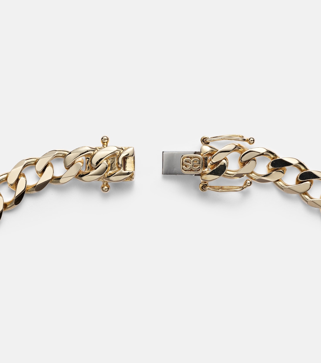 ID Bar 14kt gold chain bracelet with diamonds | Sydney Evan