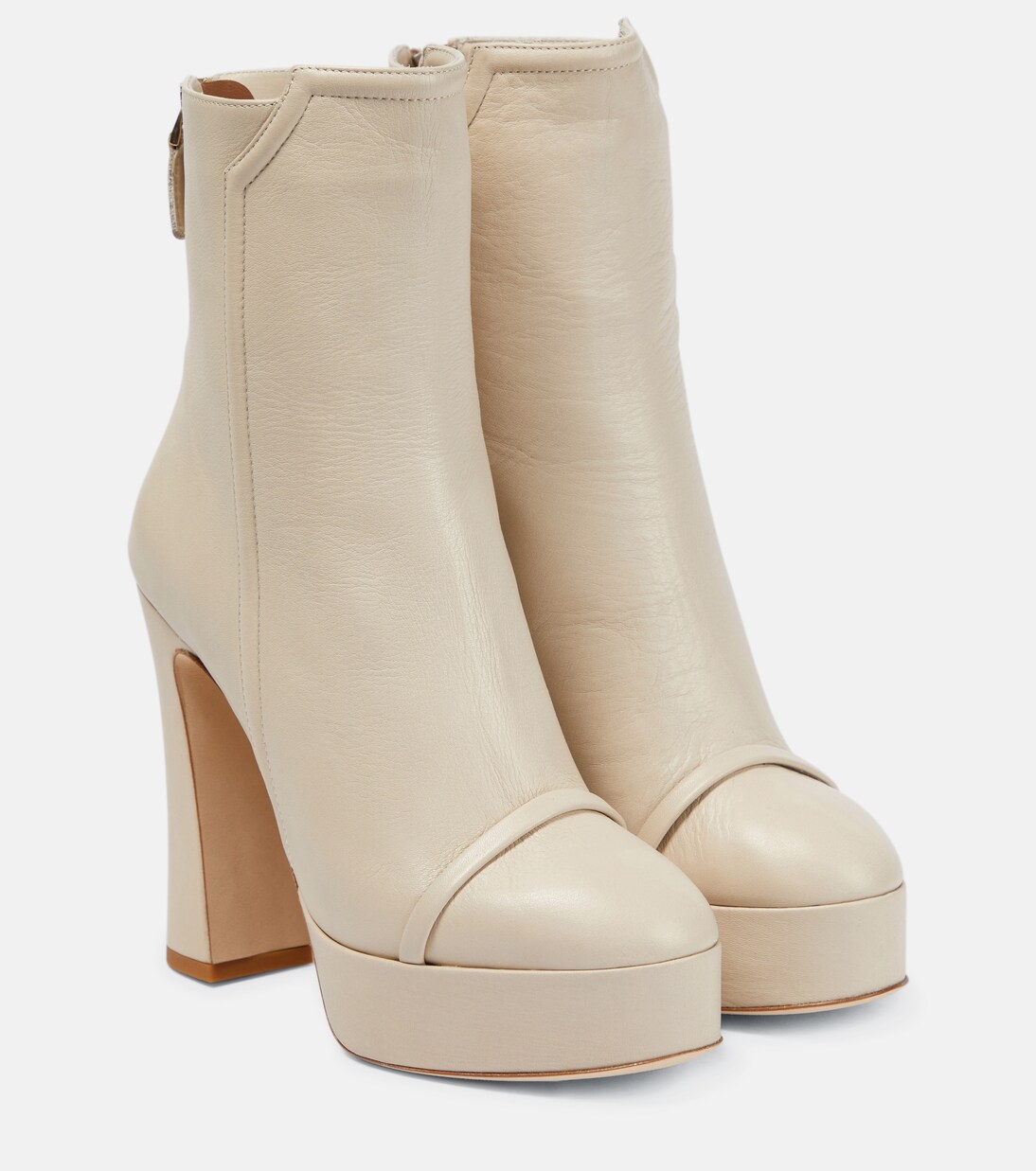 Alexa platform leather ankle boots | Malone Souliers