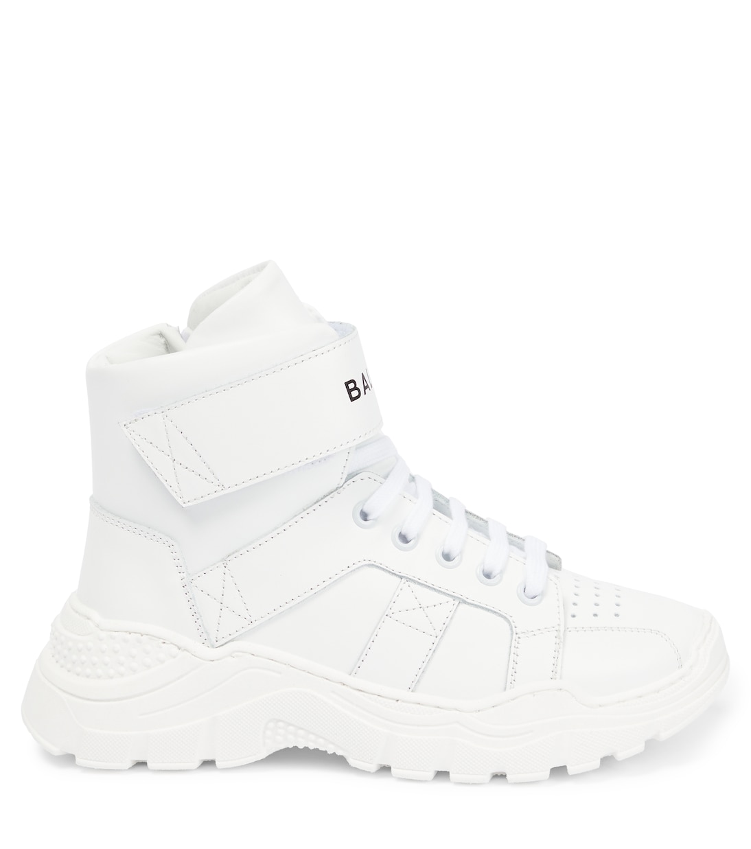 Logo leather sneakers | Balmain Kids