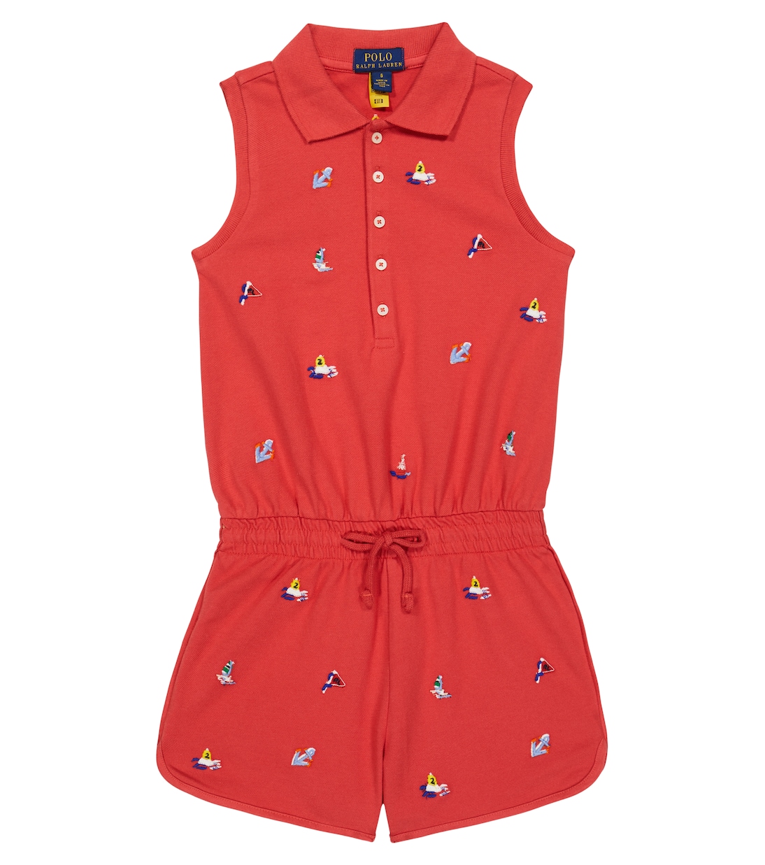 Embroidered cotton playsuit | Polo Ralph Lauren Kids