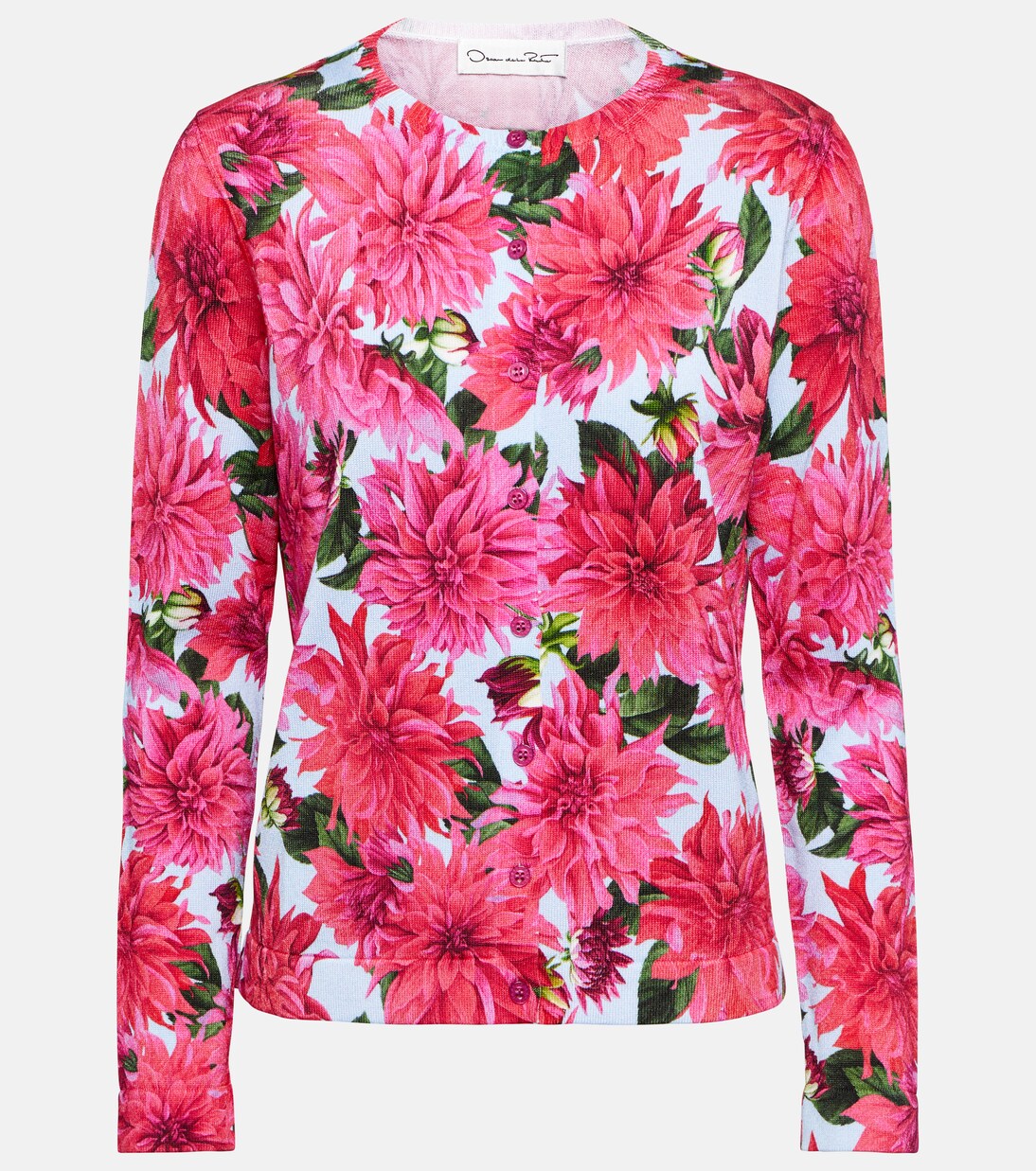 Floral cotton-blend cardigan | Oscar de la Renta