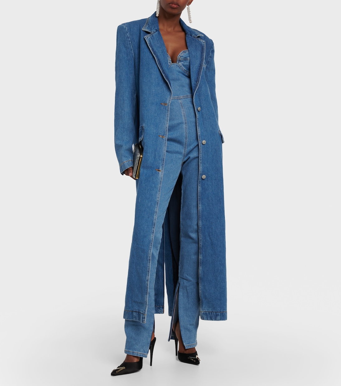 Bustier denim jumpsuit | Magda Butrym