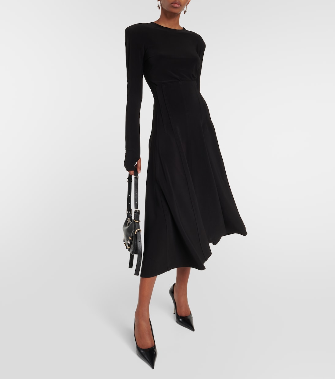 High-Rise-Midirock Grace aus Jersey | Norma Kamali