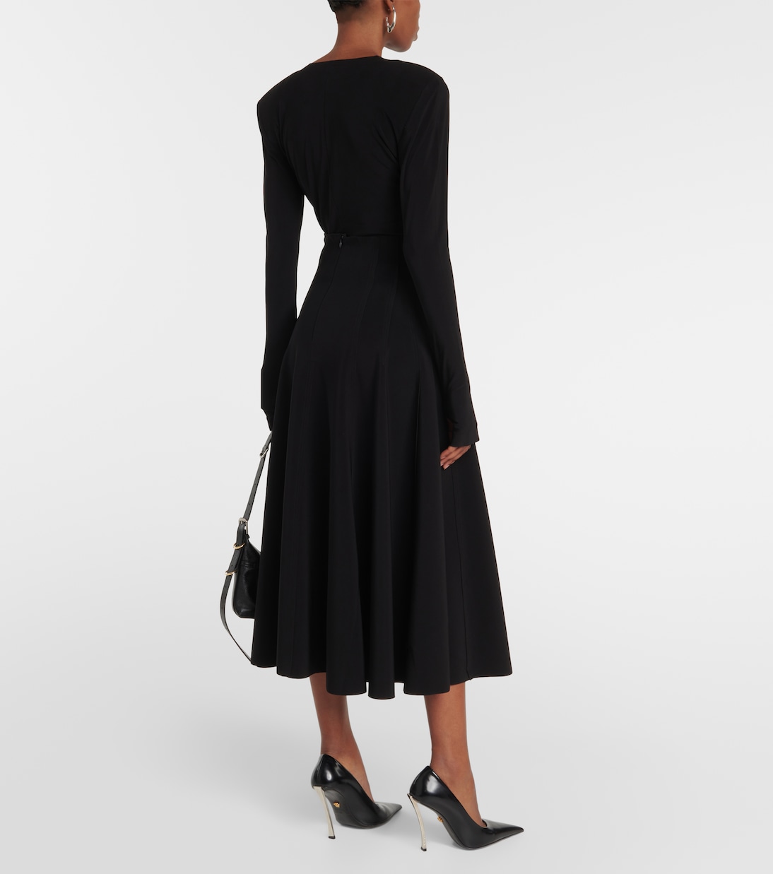 High-Rise-Midirock Grace aus Jersey | Norma Kamali