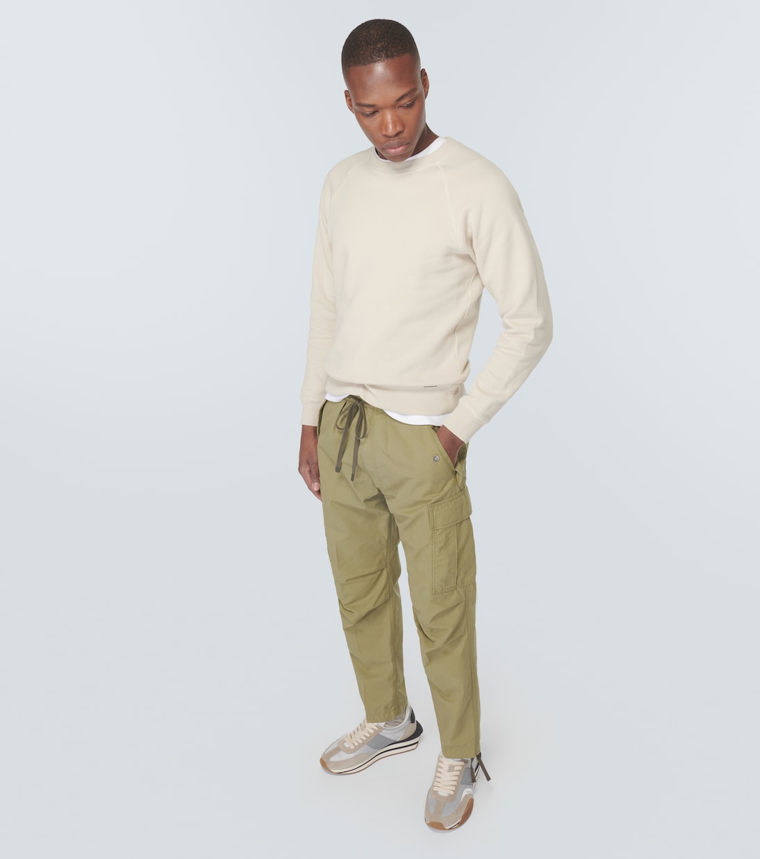 Enzyme cotton twill cargo pants | Tom Ford
