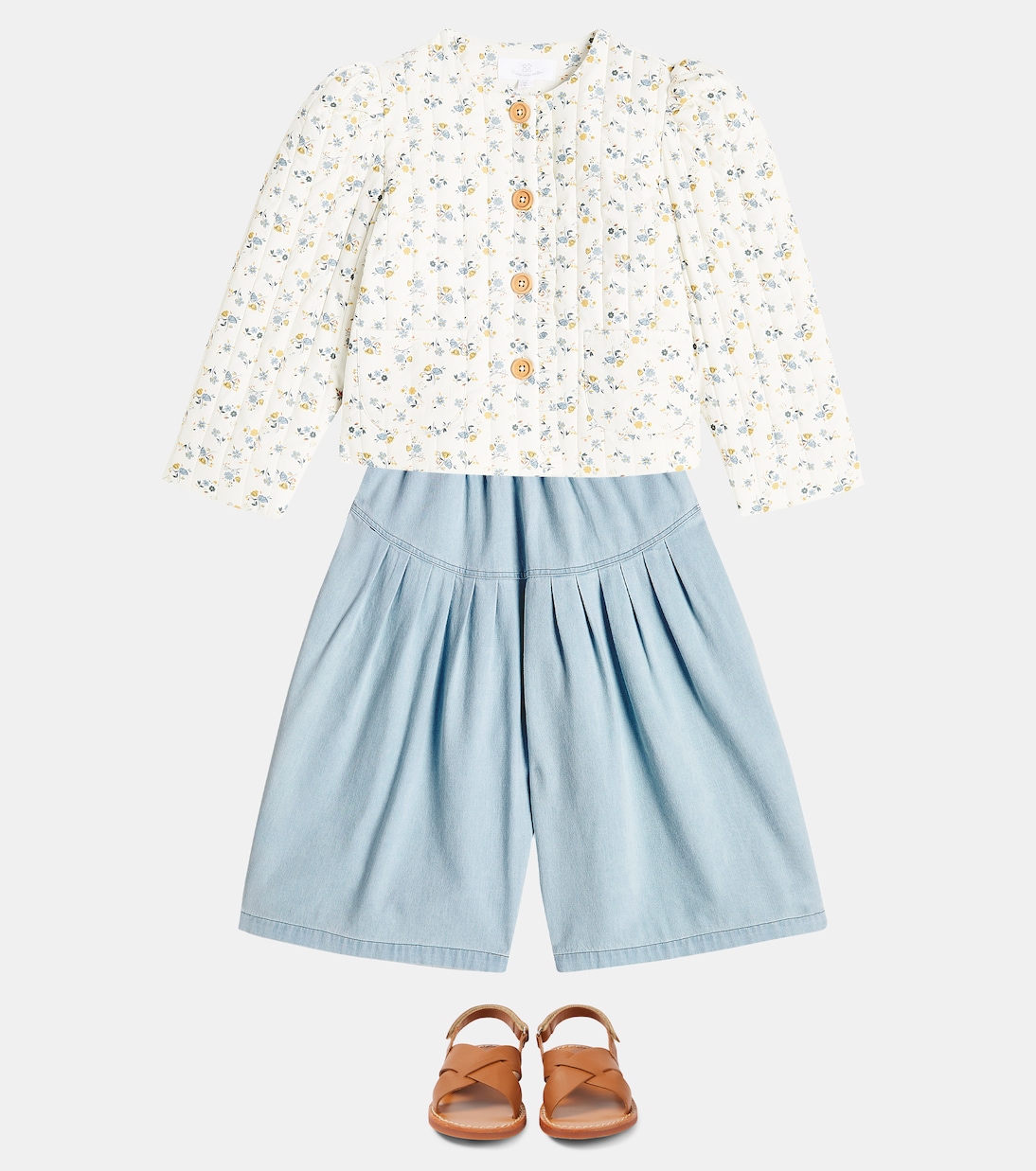 Anna floral cotton-blend jacket | C'era Una Volta