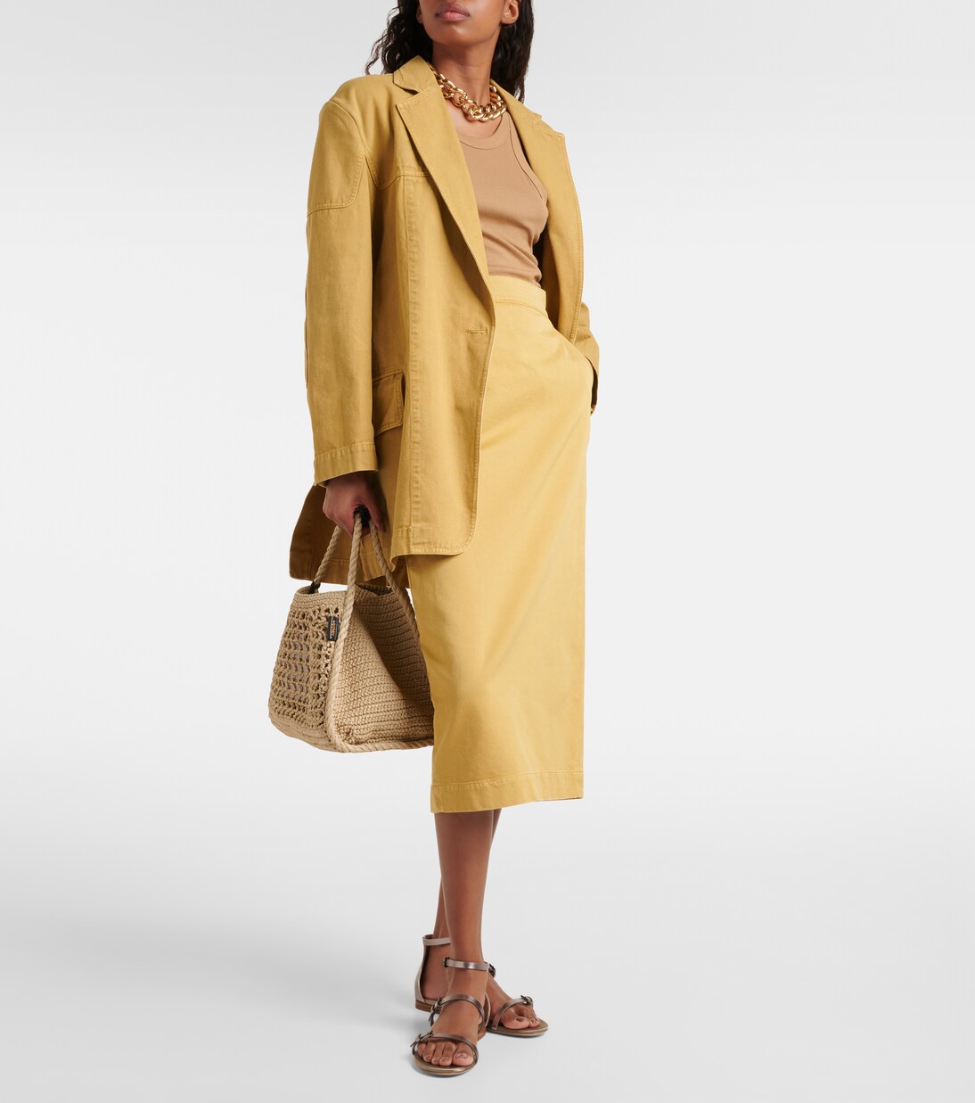 Sandalen aus Metallic-Leder | Max Mara