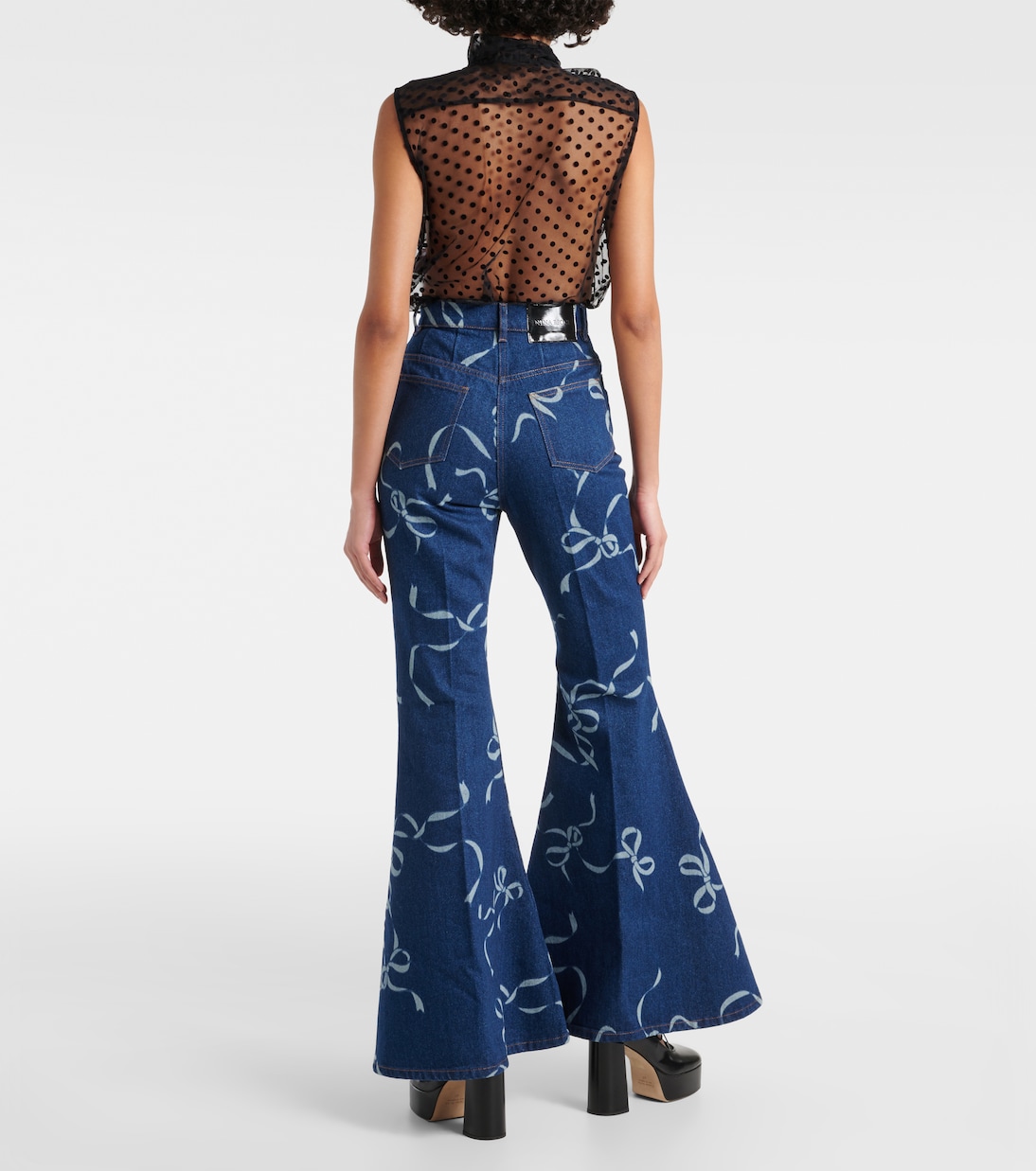 Printed flared jeans | Nina Ricci