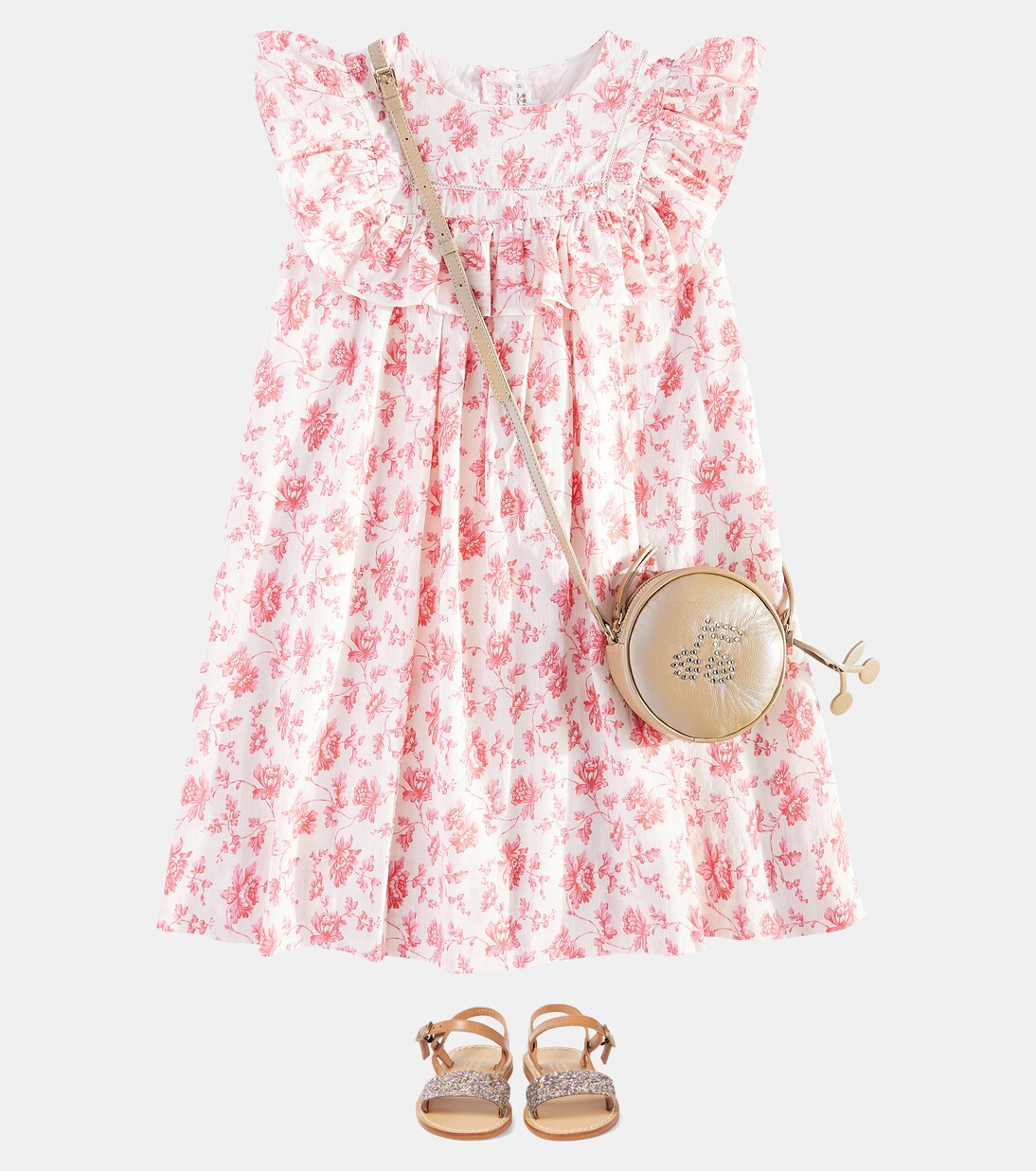 Gomette embellished leather shoulder bag | Bonpoint