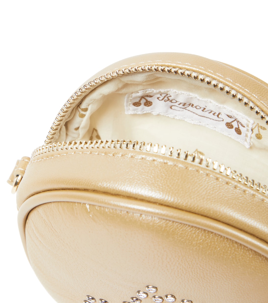 Gomette embellished leather shoulder bag | Bonpoint