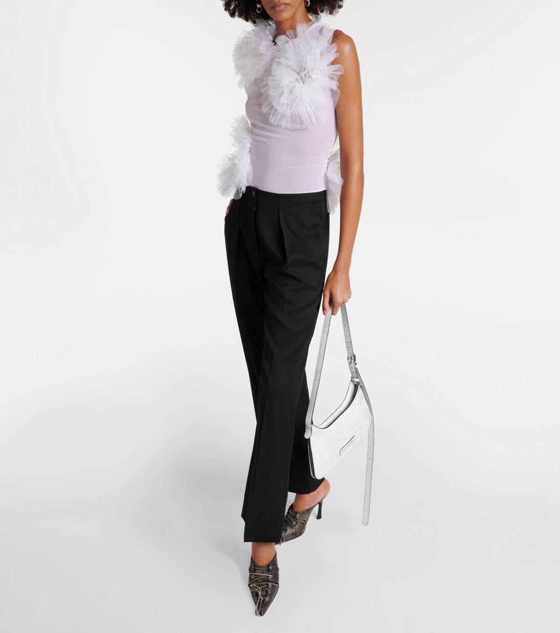 Top in mesh con volant | Acne Studios