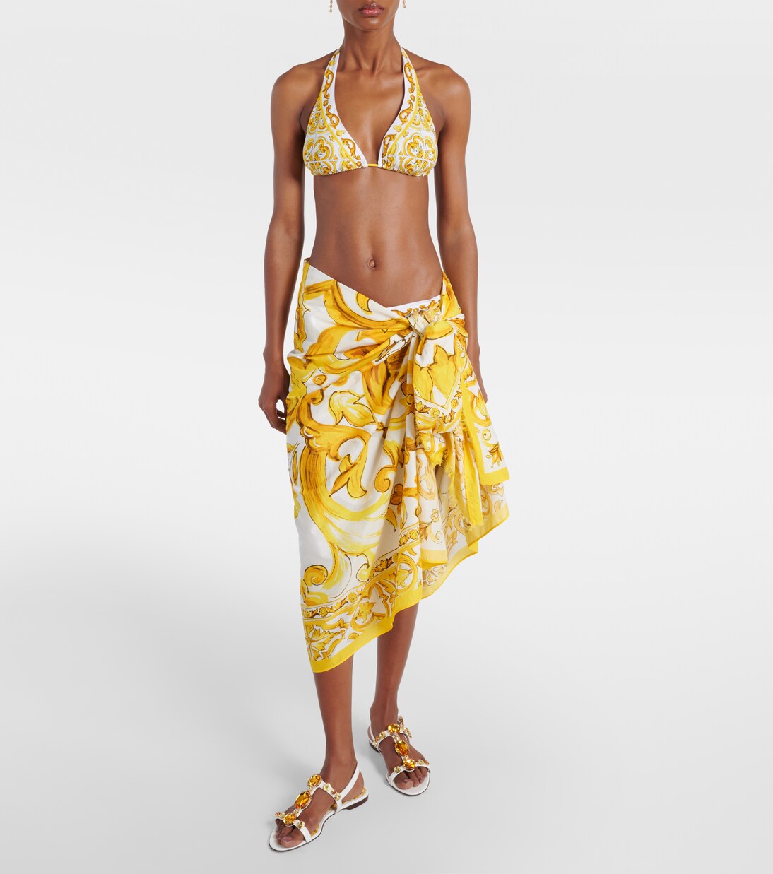 Majolica cotton beach cover-up | Dolce&Gabbana