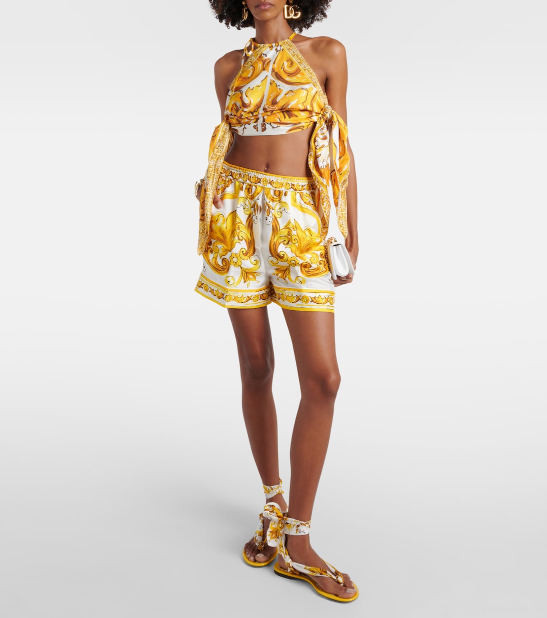 Top Majolica aus Seidensatin | Dolce&Gabbana