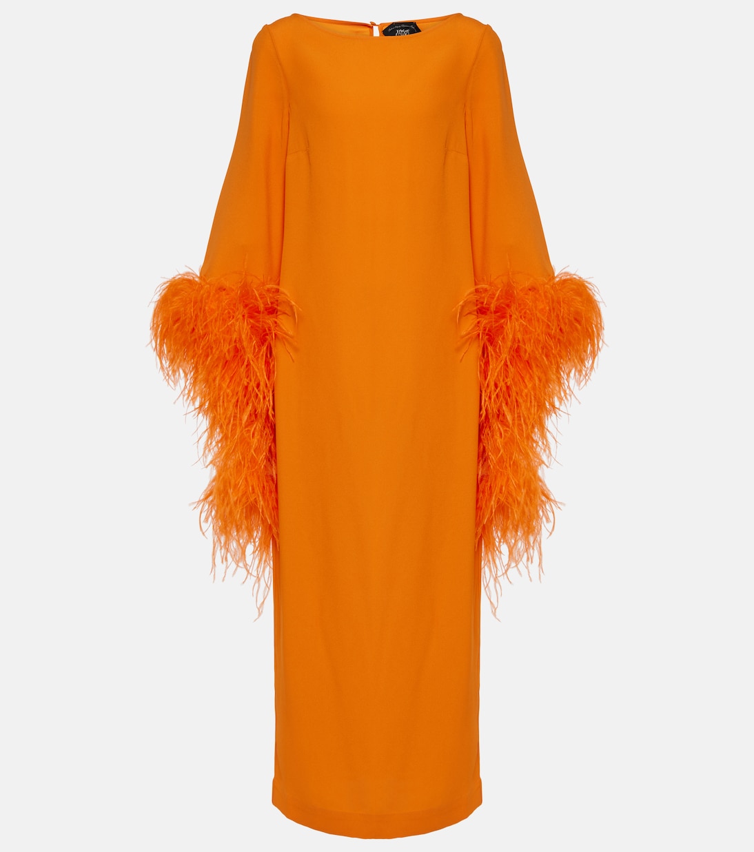 Robe midi Del Lago en crêpe à plumes | Taller Marmo