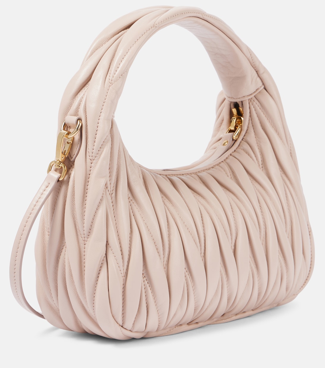 Wander Small matelassé leather shoulder bag | Miu Miu