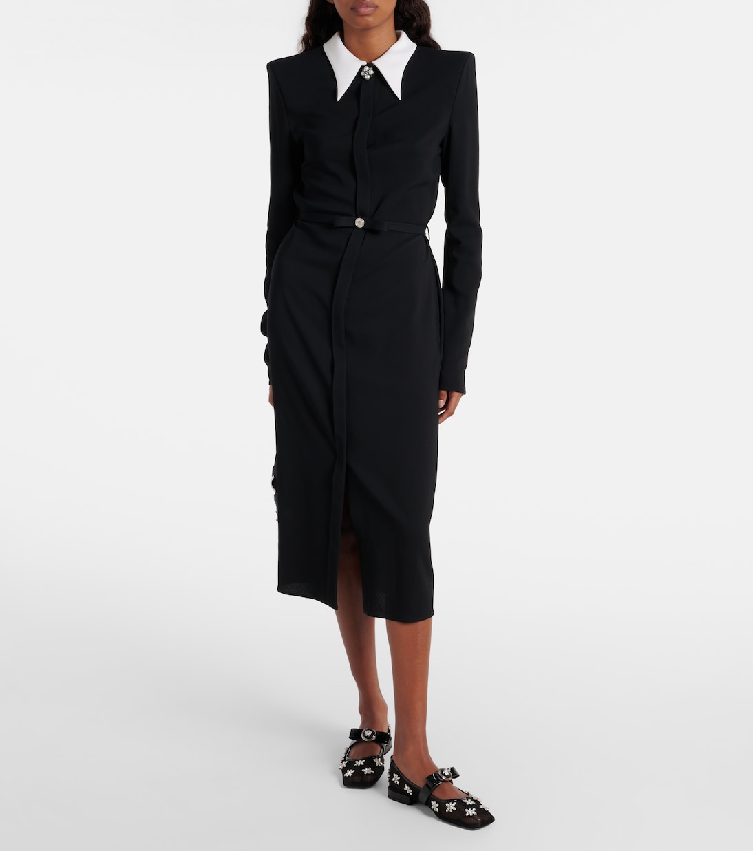  Gianni Ribbon embellished ballet flats | Versace