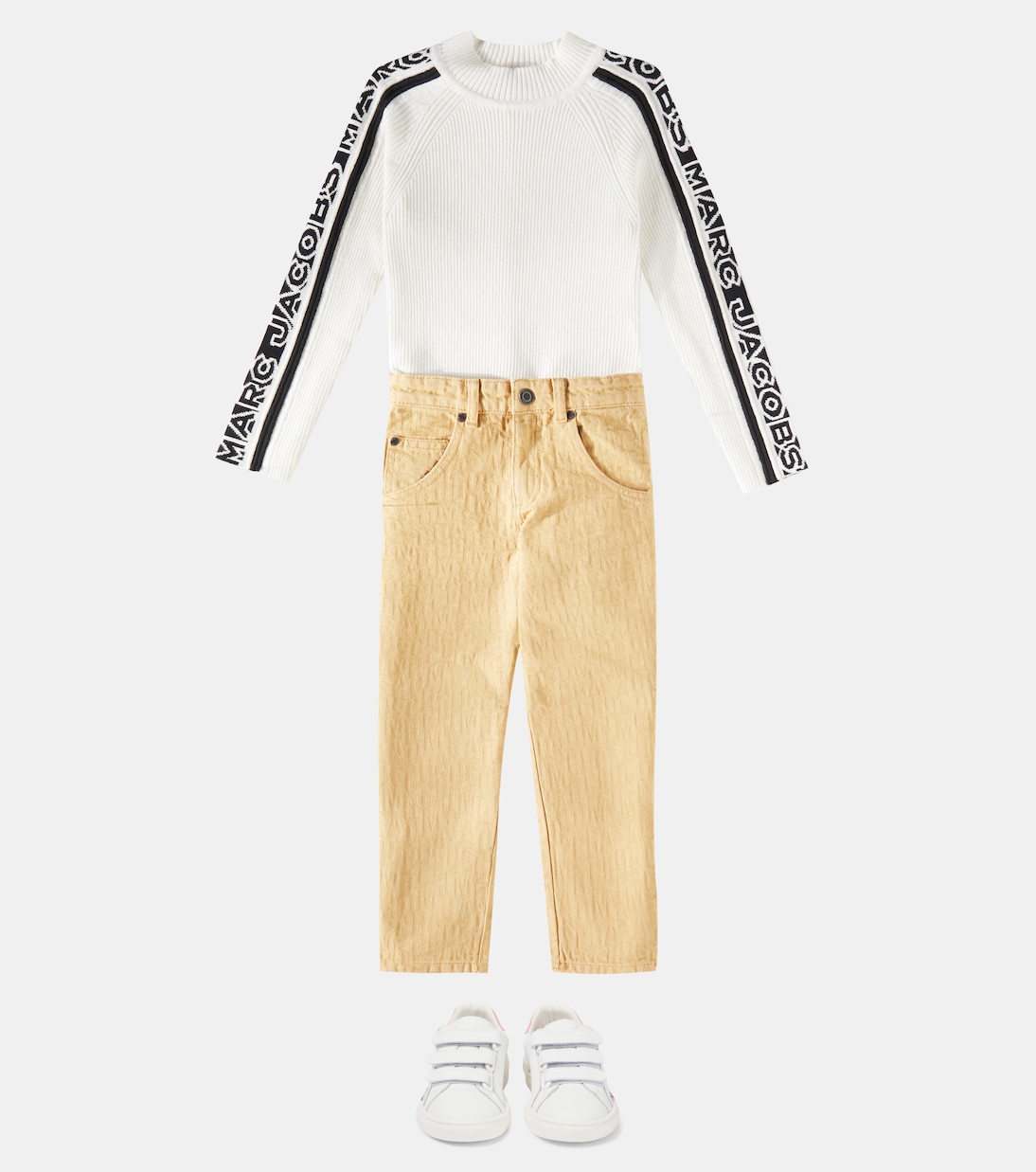 Logo ribbed-knit cotton-blend sweater | Marc Jacobs Kids