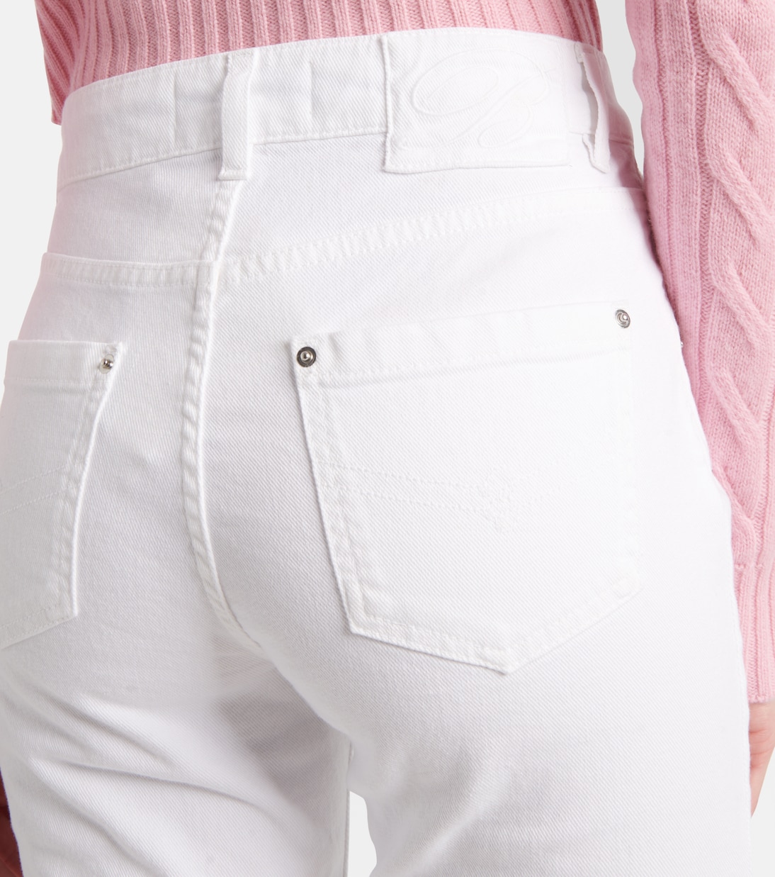 Jeans bootcut de tiro alto con cadena | Blumarine