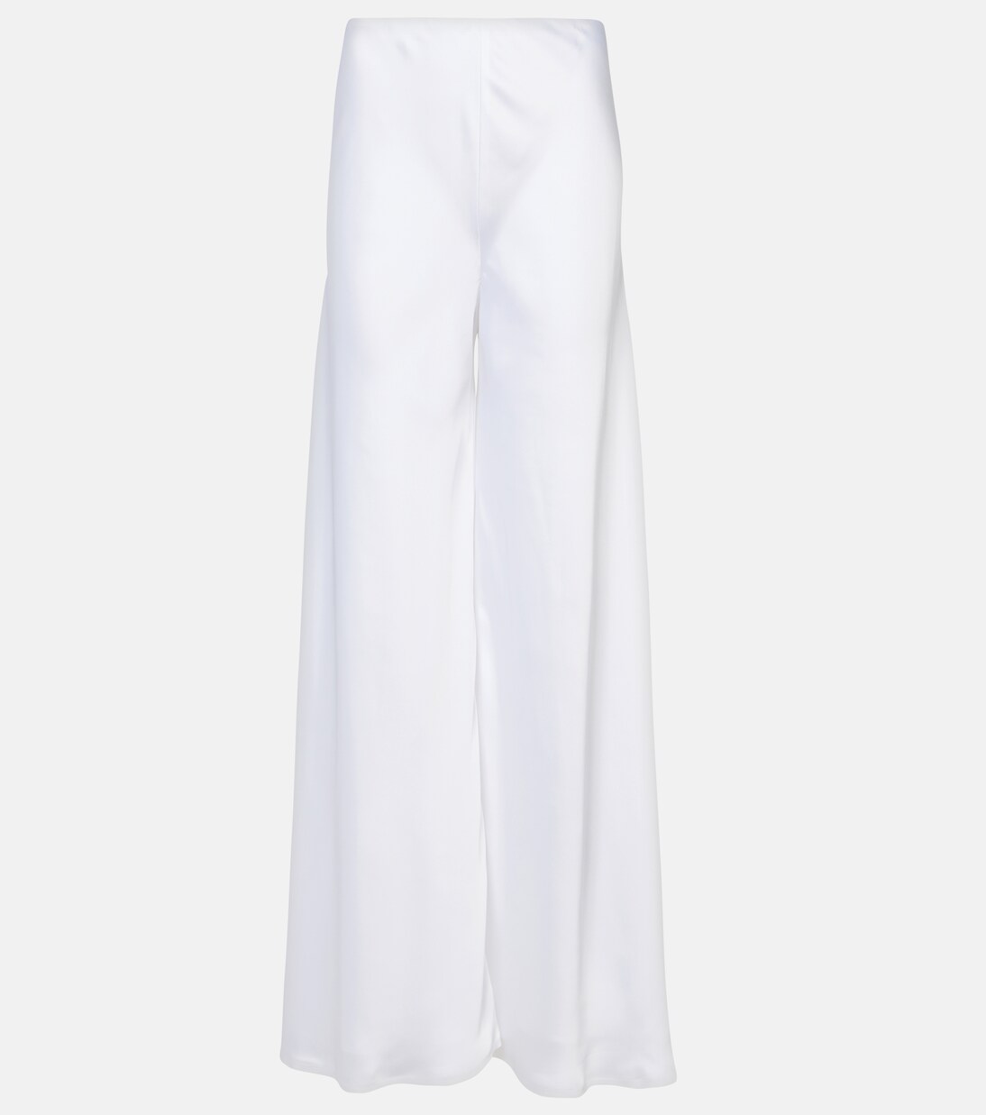 Pantalon droit à taille haute en satin | Norma Kamali