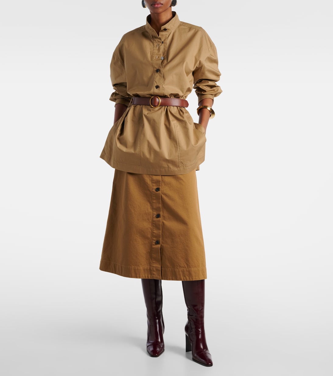 Venetia leather knee-high boots | Saint Laurent