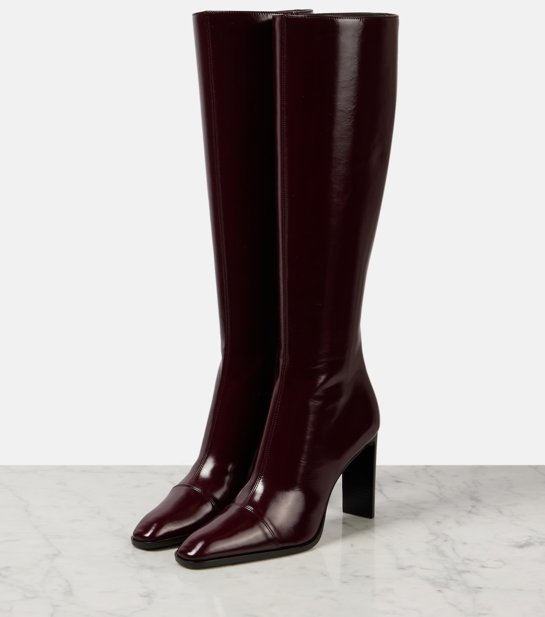 Venetia leather knee-high boots | Saint Laurent
