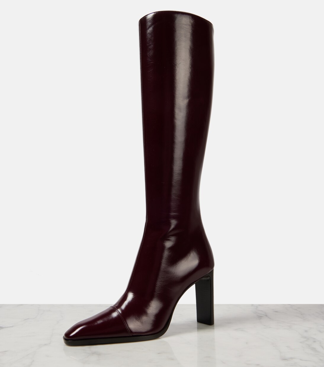 Venetia leather knee-high boots | Saint Laurent