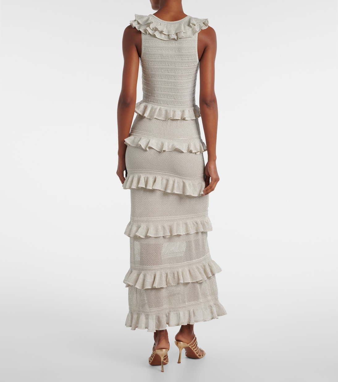 Abito lungo Crush Frilled in maglia | Zimmermann