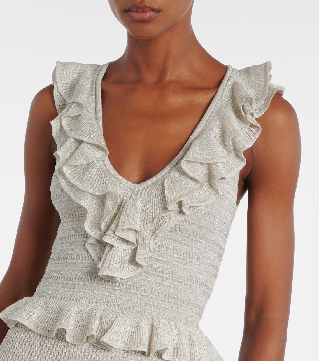 Abito lungo Crush Frilled in maglia | Zimmermann