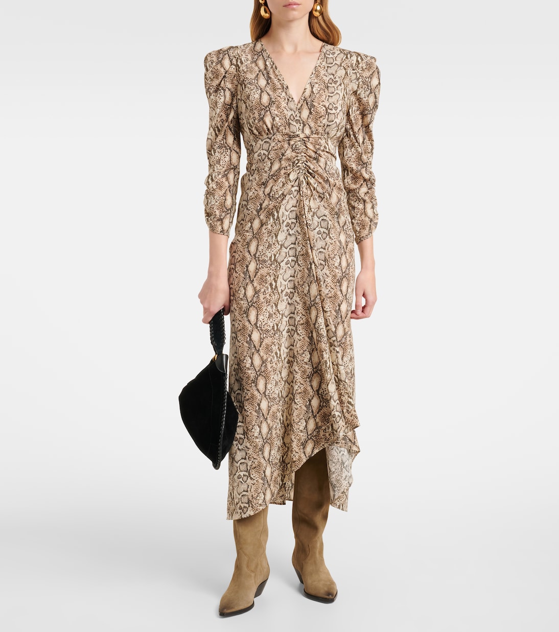 Midikleid Albini aus einem Seidengemisch | Isabel Marant