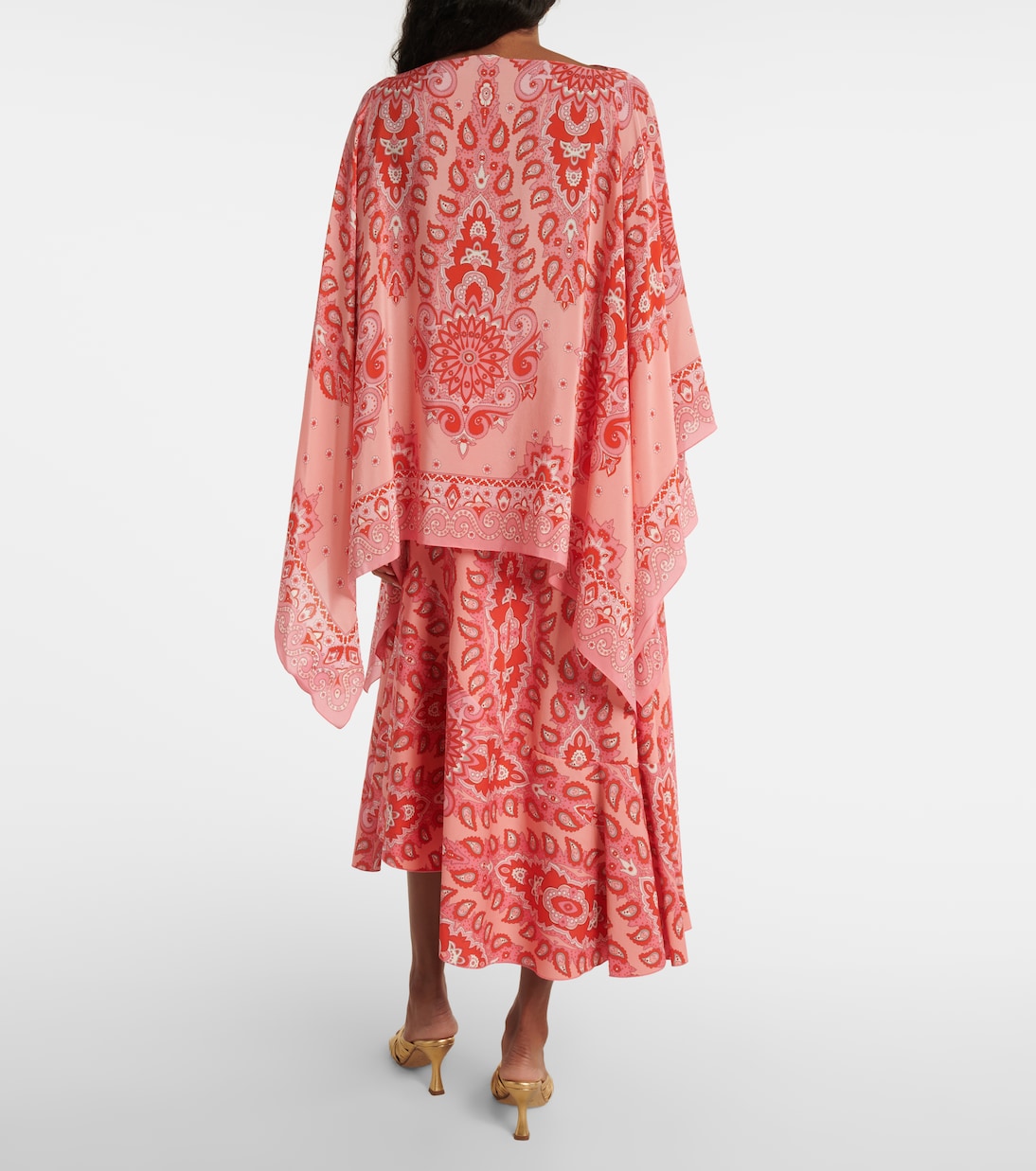 Poncho de seda estampado | Etro